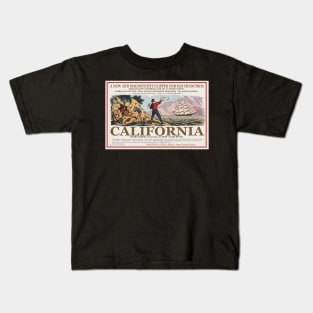 Sail to California Gold Kids T-Shirt